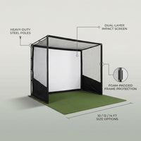 10/12/14Ft Outdoor Golf Training Simulator Cage Sports Practice Golf Simulator Enclosure with Impact Netting and All Poles — Lifestyle