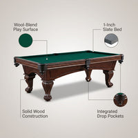 The Canton 8' Pool Table — Feature Infographic