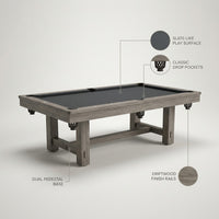 7 Ft. Urban Drop Pocket Pool Table, Perfect for Game Rooms — Feature Infographic