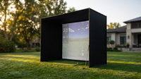 10/12/14Ft Outdoor Golf Training Simulator Cage Sports Practice Golf Simulator Enclosure with Impact Netting and All Poles — Lifestyle