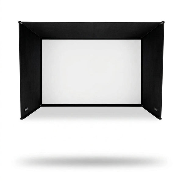 Simbox Golf Simulator Enclosure - 7 Sizes, Pro + Impact Screen and Frame INCLUDES FREE SIDE BARRIERS — Studio Shot