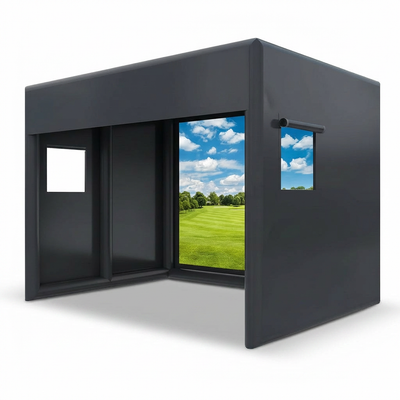 Stock 13Ft Inflatable Golf Simulator Enclosure Indoor/Outdoor Golf Practice Swing Tent with Projection Screen for All Skills